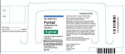 PBP Label - Fortaz 6g PBP 109 01